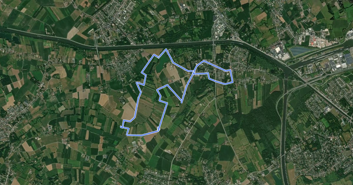 Маршрут Oude Kalevallei Wandelroute - Lus 2 на спутниковом снимке