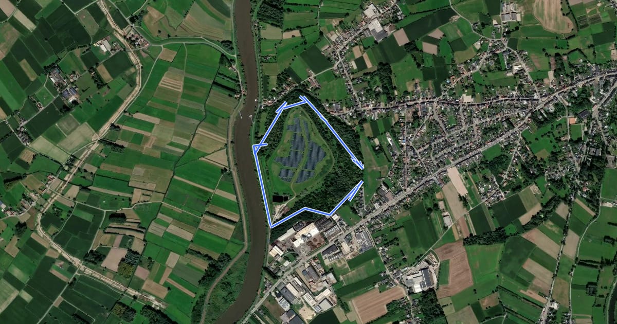 Маршрут Oude Schelde Wandeling на спутниковом снимке