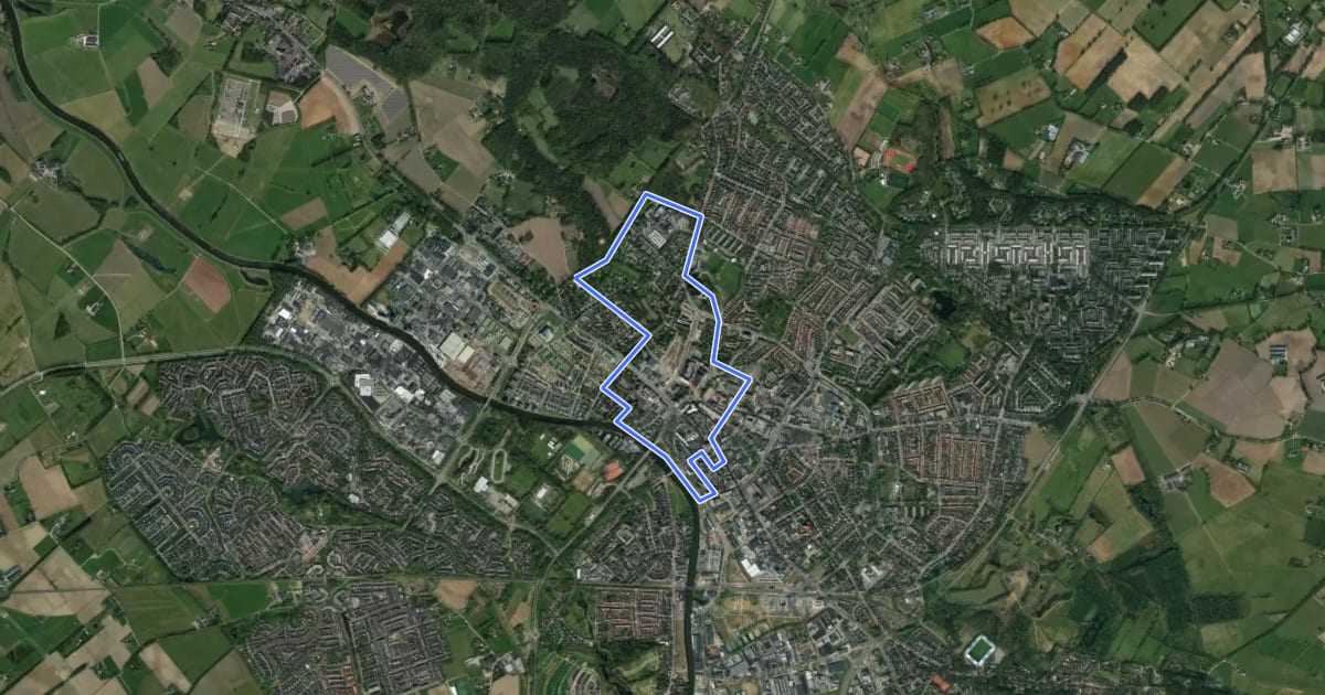 Маршрут Oude Stadt Doetinchem на спутниковом снимке