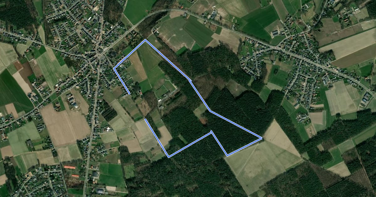 Маршрут Oudsberg Blauwe ruit на спутниковом снимке
