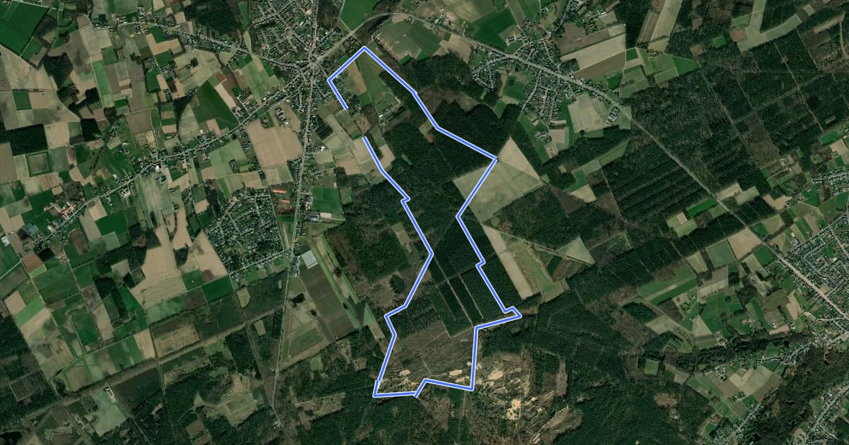 Маршрут Oudsberg Rode driehoek на спутниковом снимке