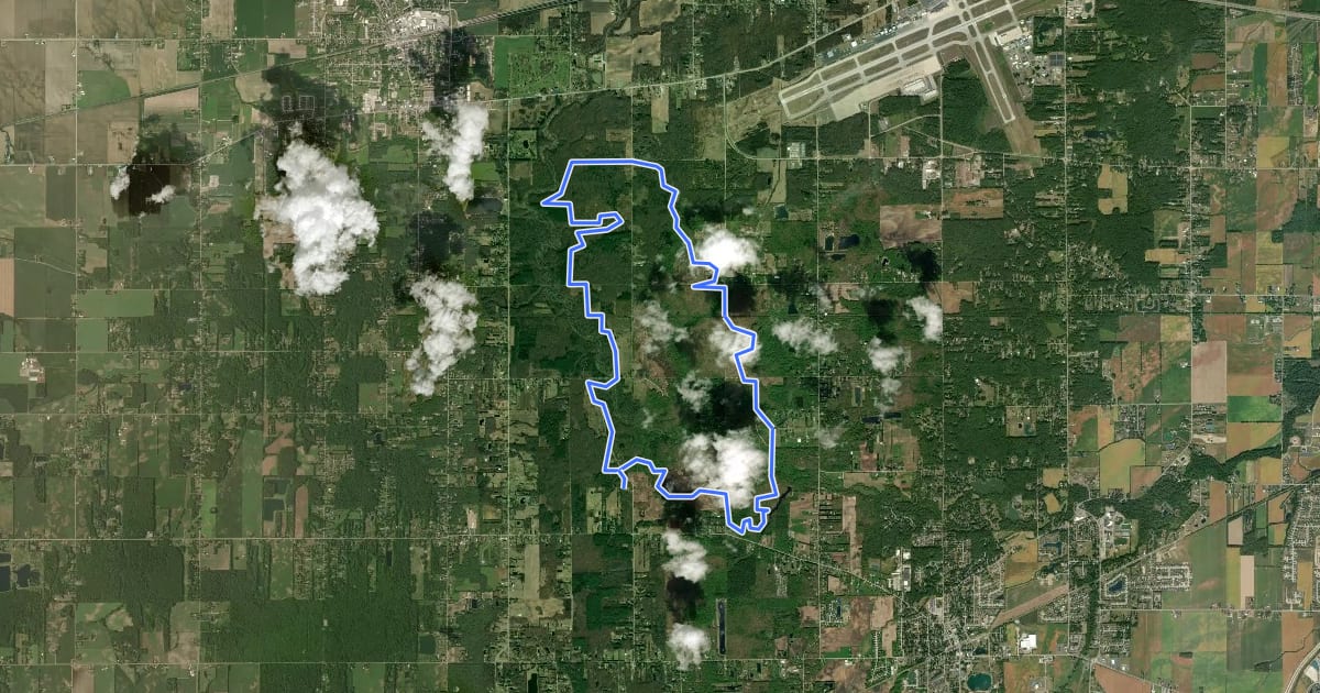 Маршрут Outer Loop на спутниковом снимке