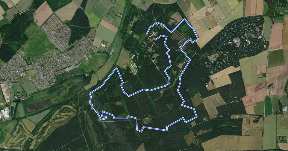 Маршрут Outlaw Trail на спутниковом снимке