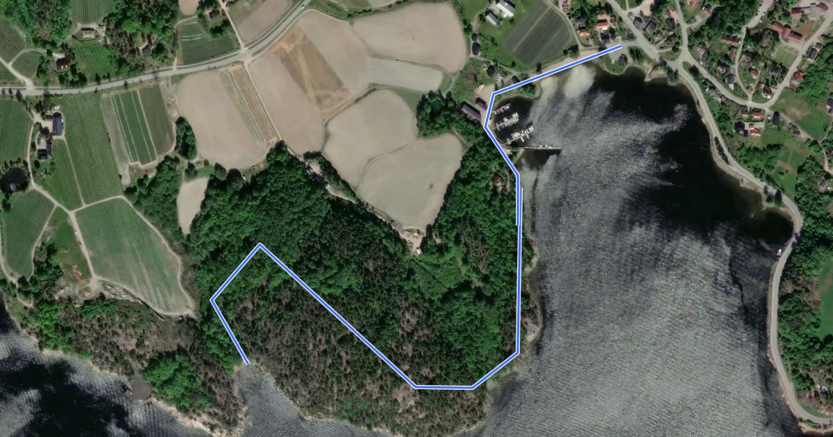 Маршрут Over Helgåsen til Fagervik на спутниковом снимке
