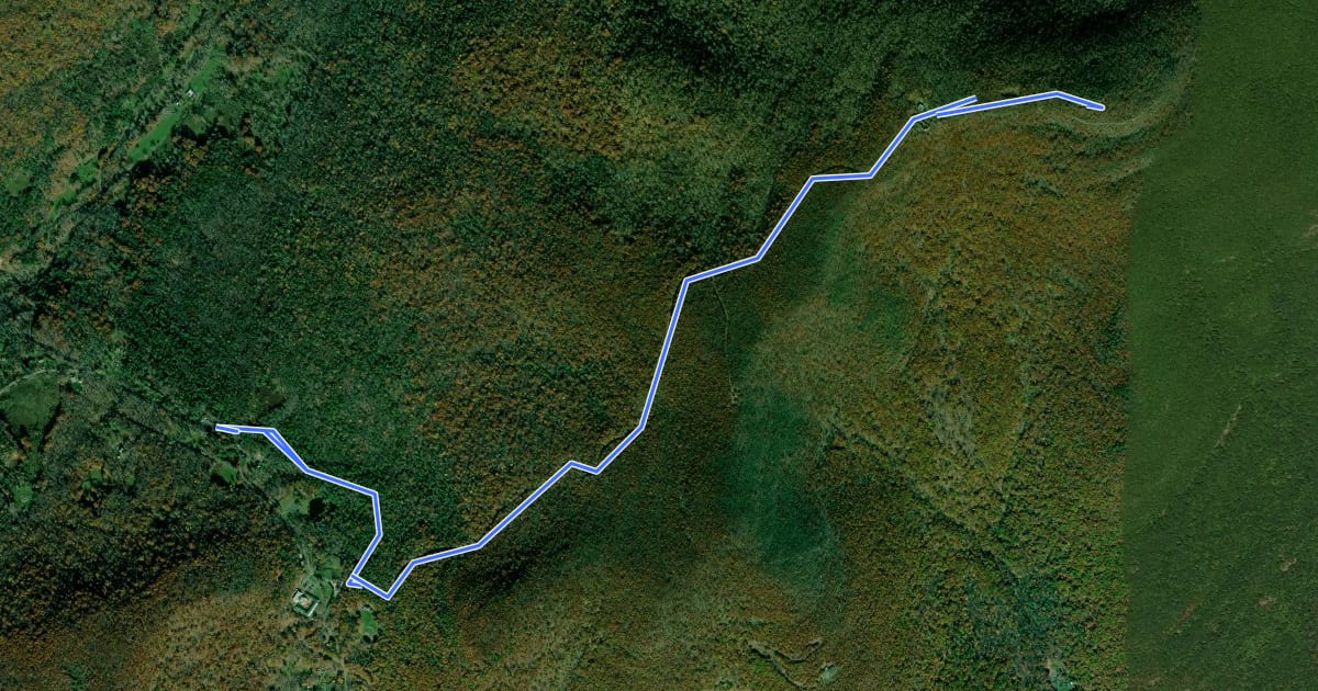 Маршрут Overlook Spur Trail на спутниковом снимке