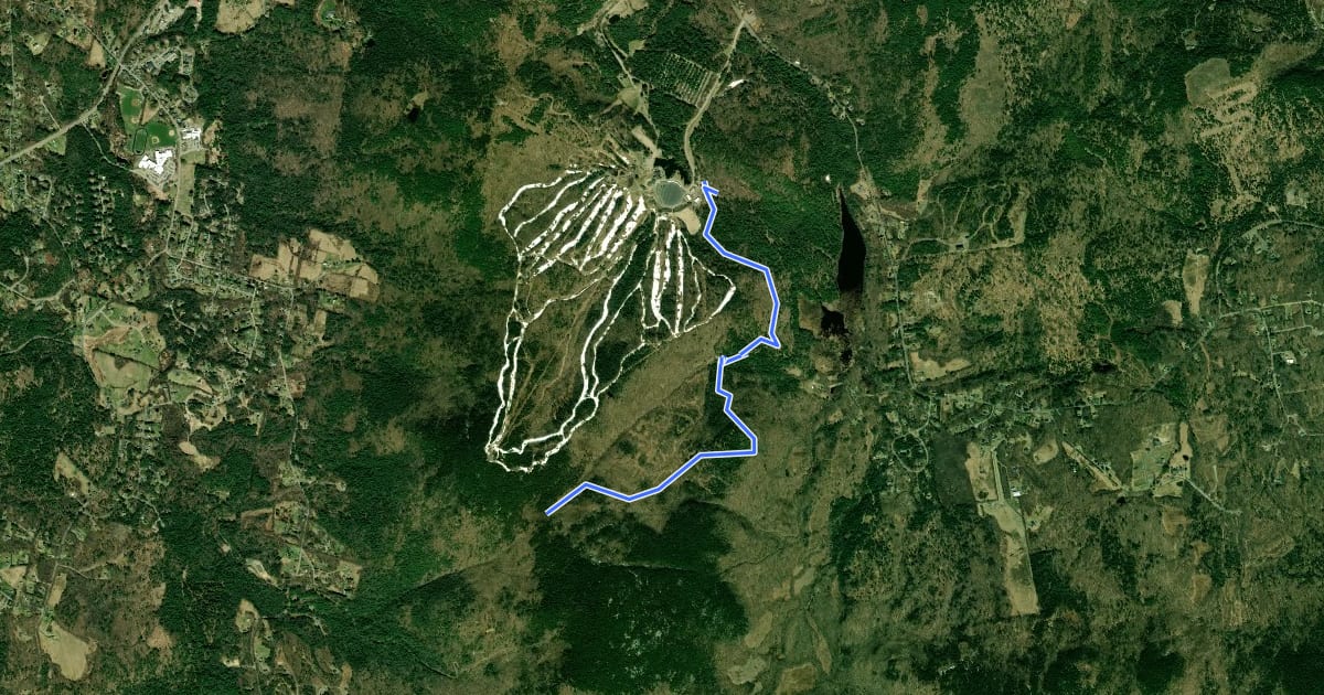 Маршрут Overlook Trail на спутниковом снимке