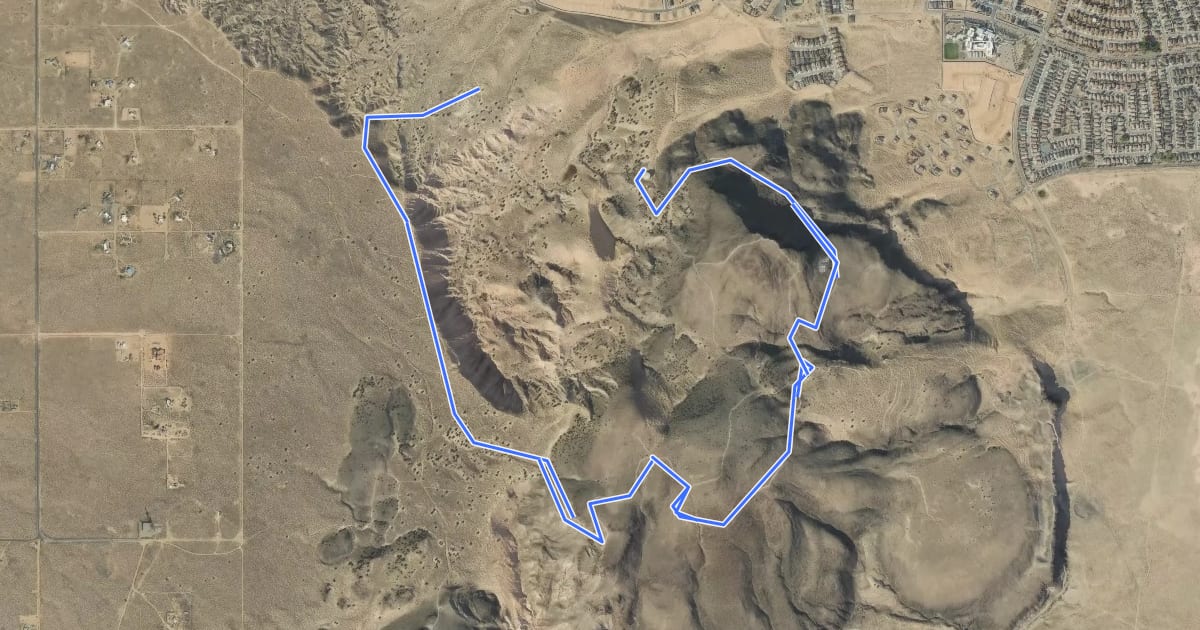 Маршрут Overlook Trail на спутниковом снимке
