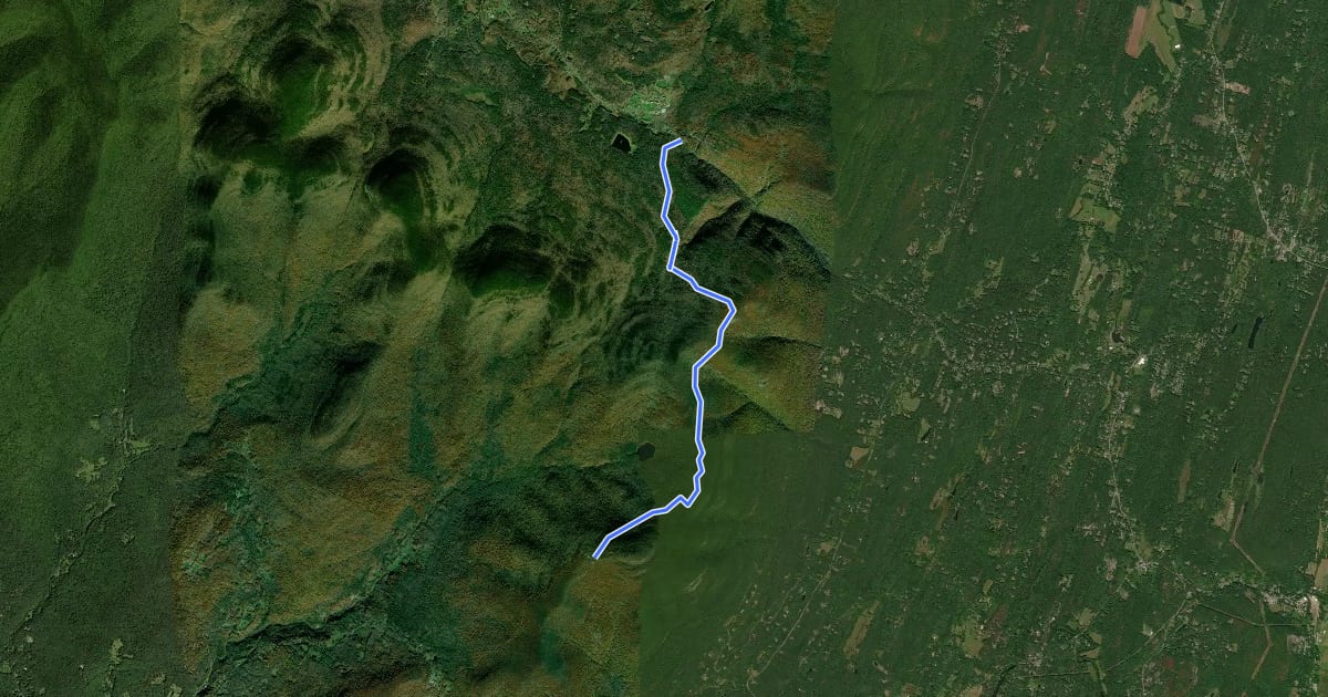Маршрут Overlook Trail на спутниковом снимке