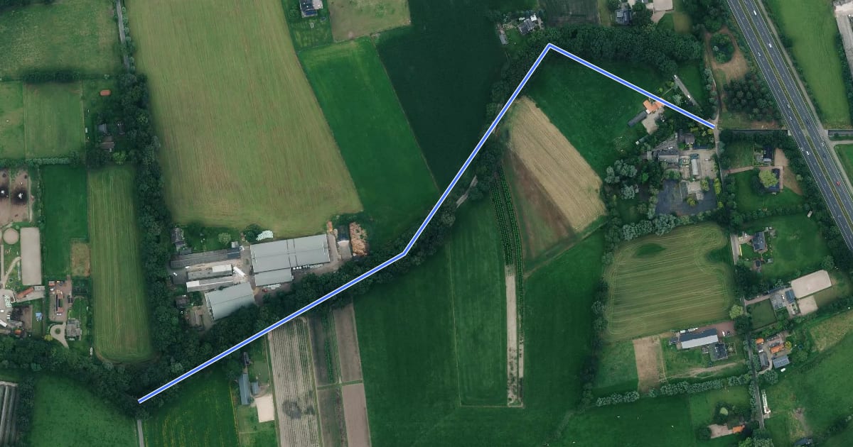 Маршрут Overstaproute Breukerengpad - Harsloërpad на спутниковом снимке