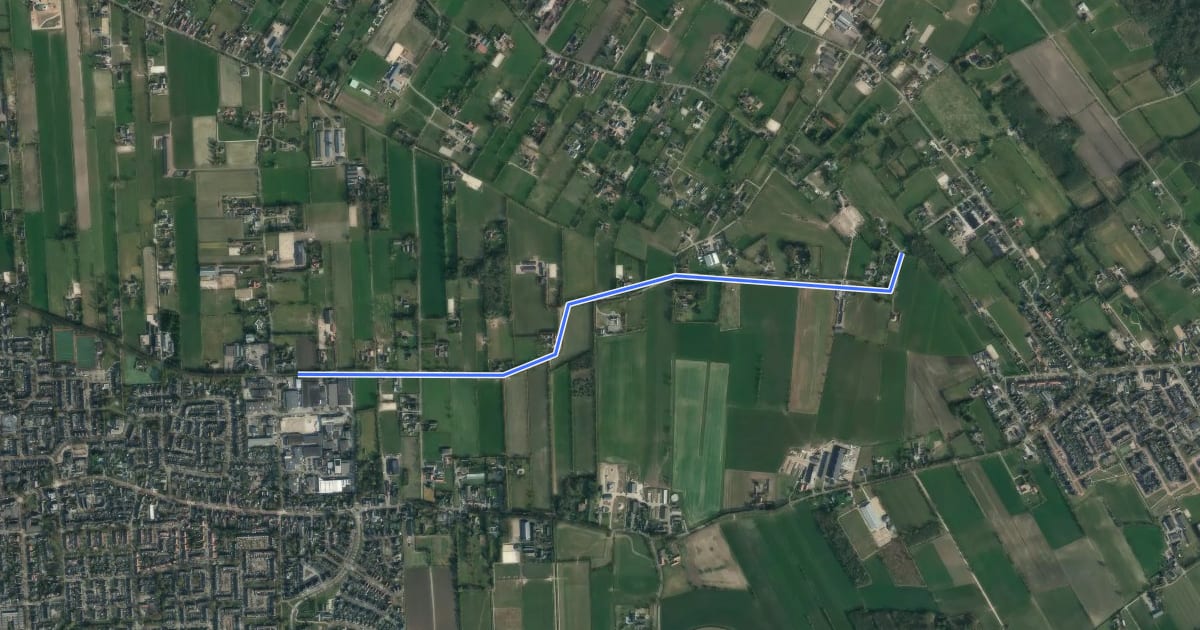 Маршрут Overstaproute Terbroeksepad - Laaksepad на спутниковом снимке