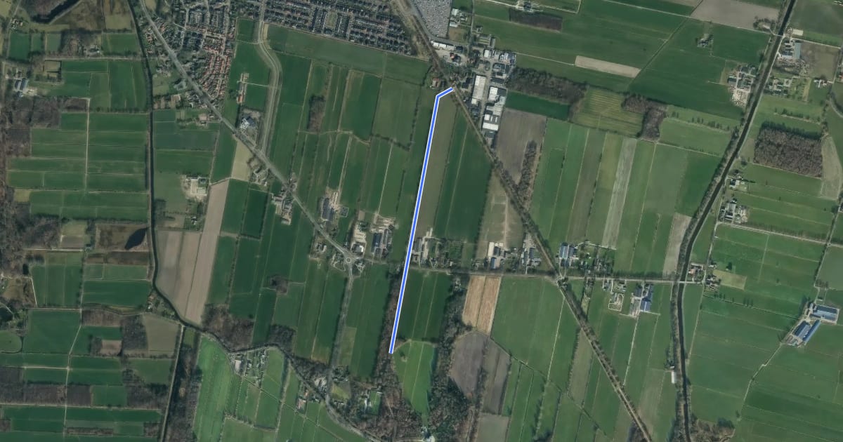 Маршрут Overstaproute Termatenpad - Schutpad 1 на спутниковом снимке