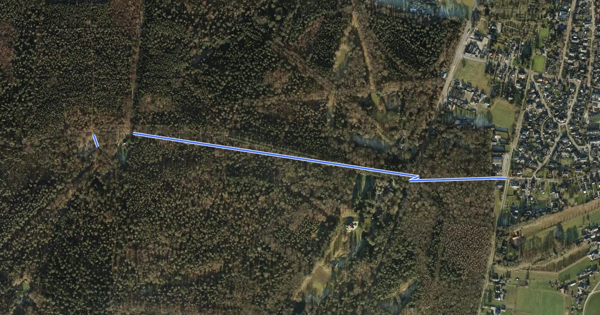 Маршрут Overstaproute Vosbergenpad - Paddenpad на спутниковом снимке