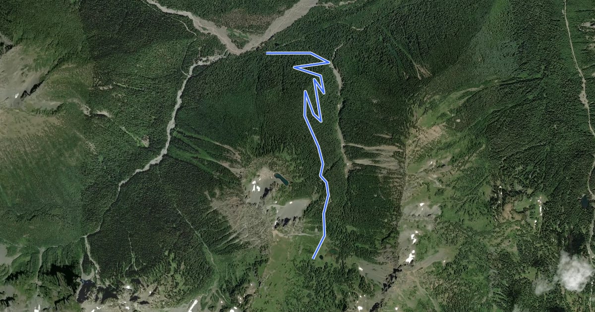 Маршрут Owyhigh Lakes Trail на спутниковом снимке