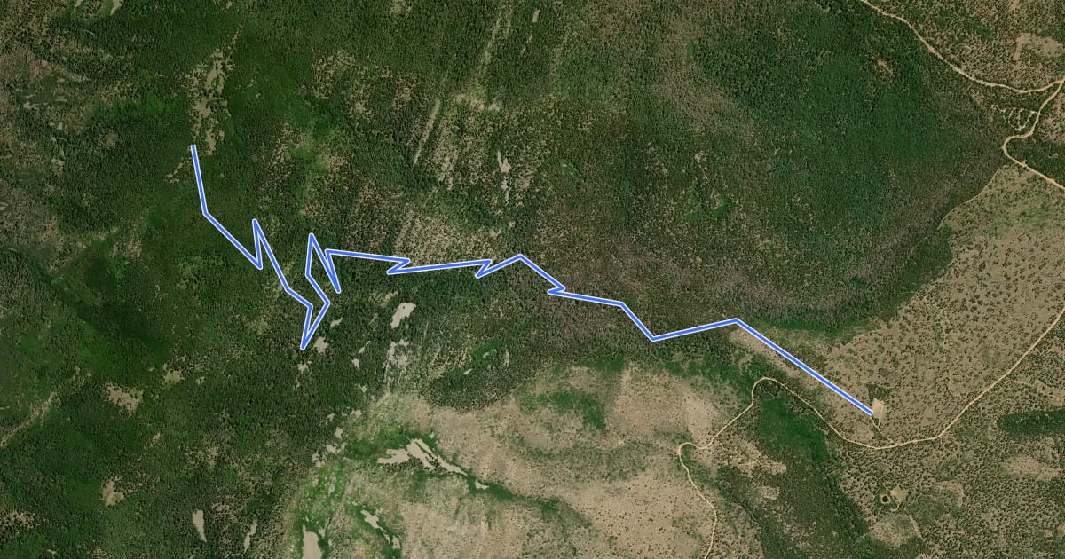 Маршрут Ox Canyon Trail на спутниковом снимке