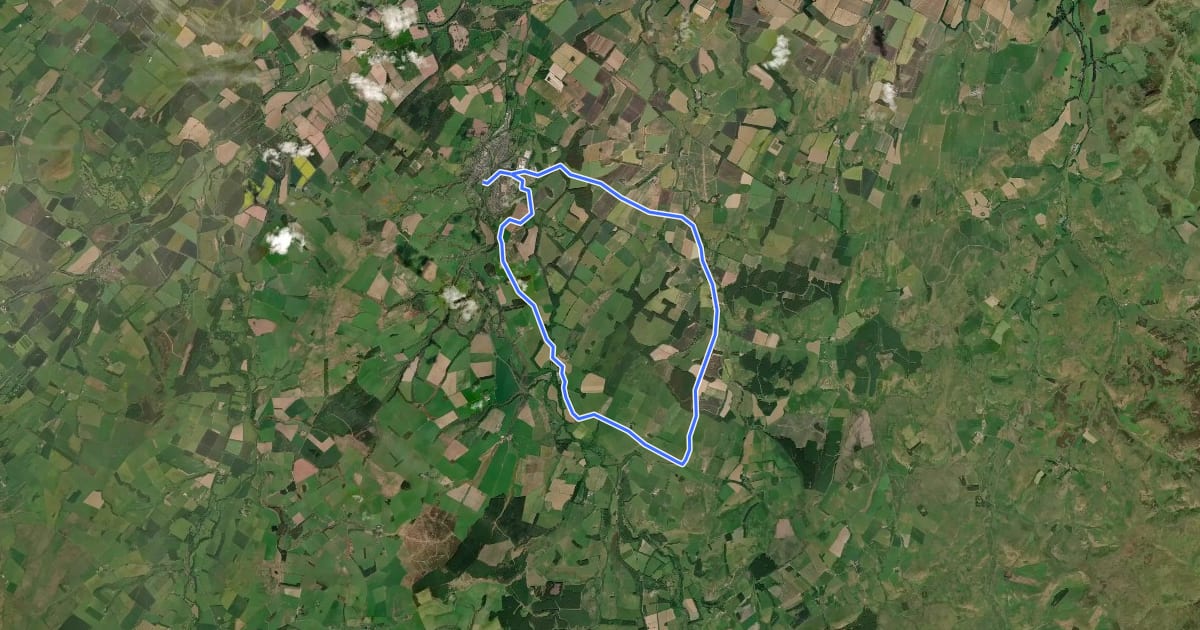 Маршрут Oxnam Loop на спутниковом снимке