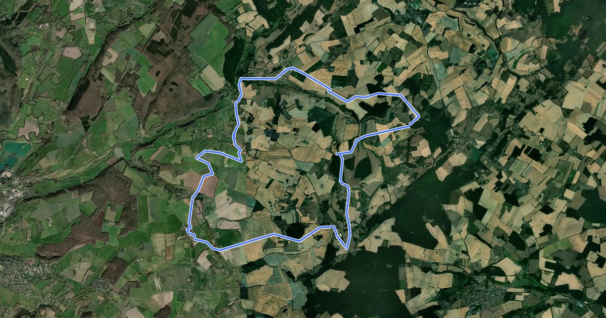 Маршрут Ozée les vallons des Noyers на спутниковом снимке