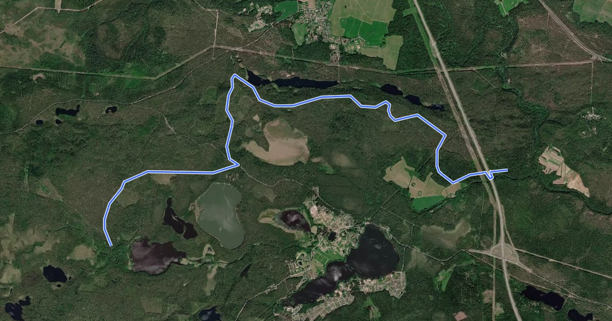 Маршрут Озеро Берестовое на спутниковом снимке
