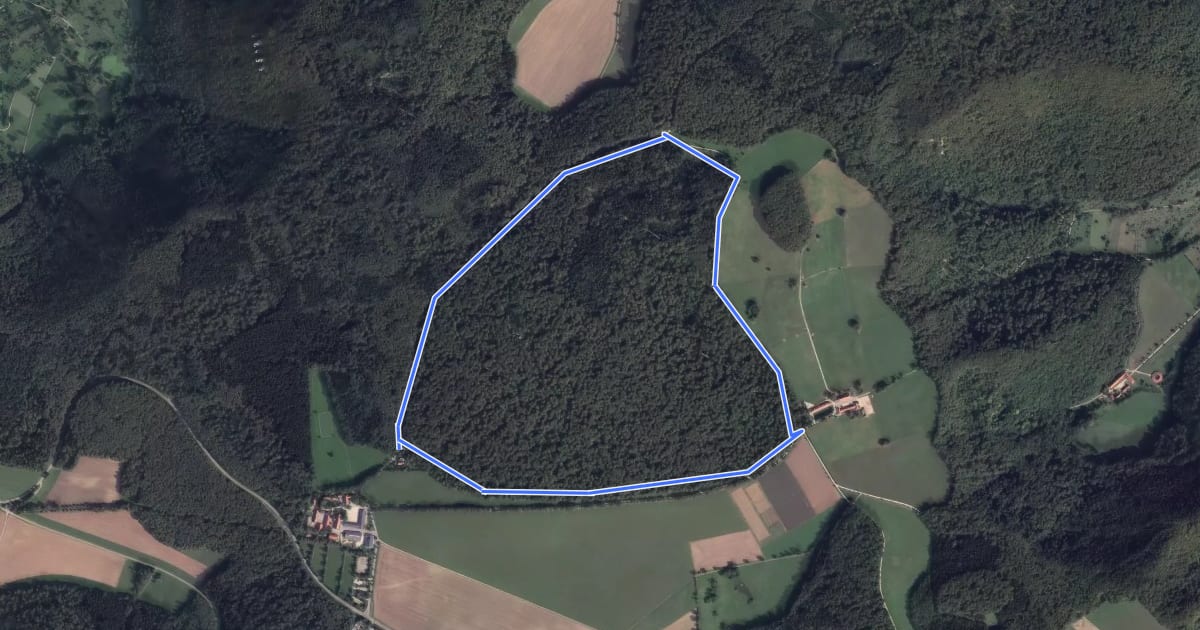 Маршрут P Gestütshof St. Johann Rundwanderweg 2 на спутниковом снимке