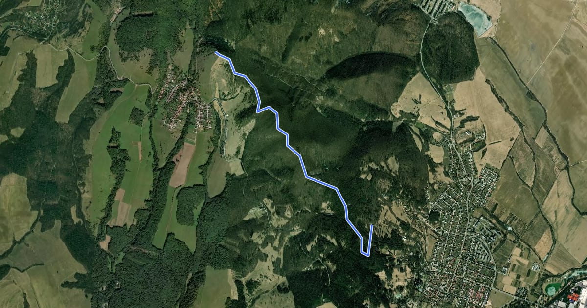 Маршрут Pálfyho trail на спутниковом снимке