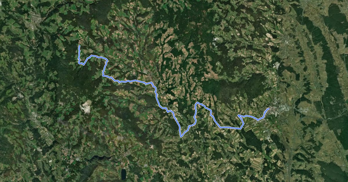 Маршрут Pöllauer Radweg на спутниковом снимке