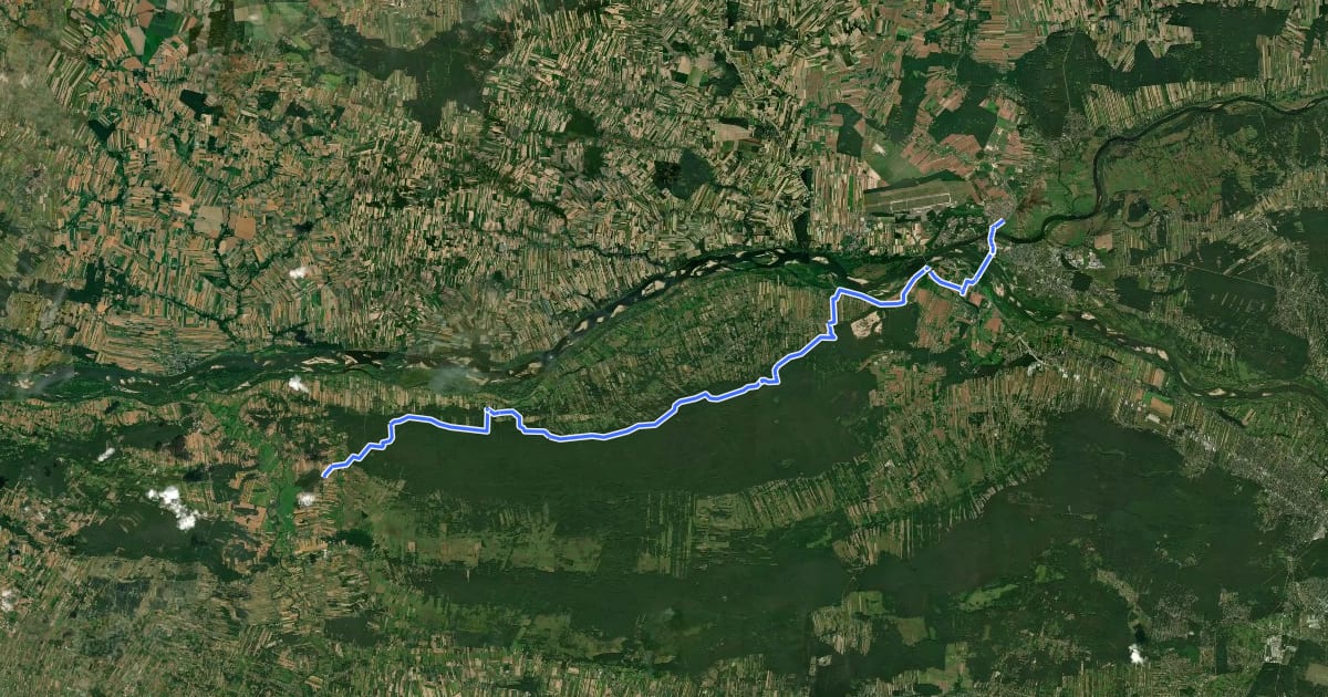 Маршрут Północny Szlak Krawędziowy на спутниковом снимке