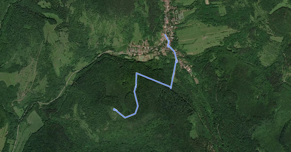 Маршрут P▙ (Puszta vár) на спутниковом снимке