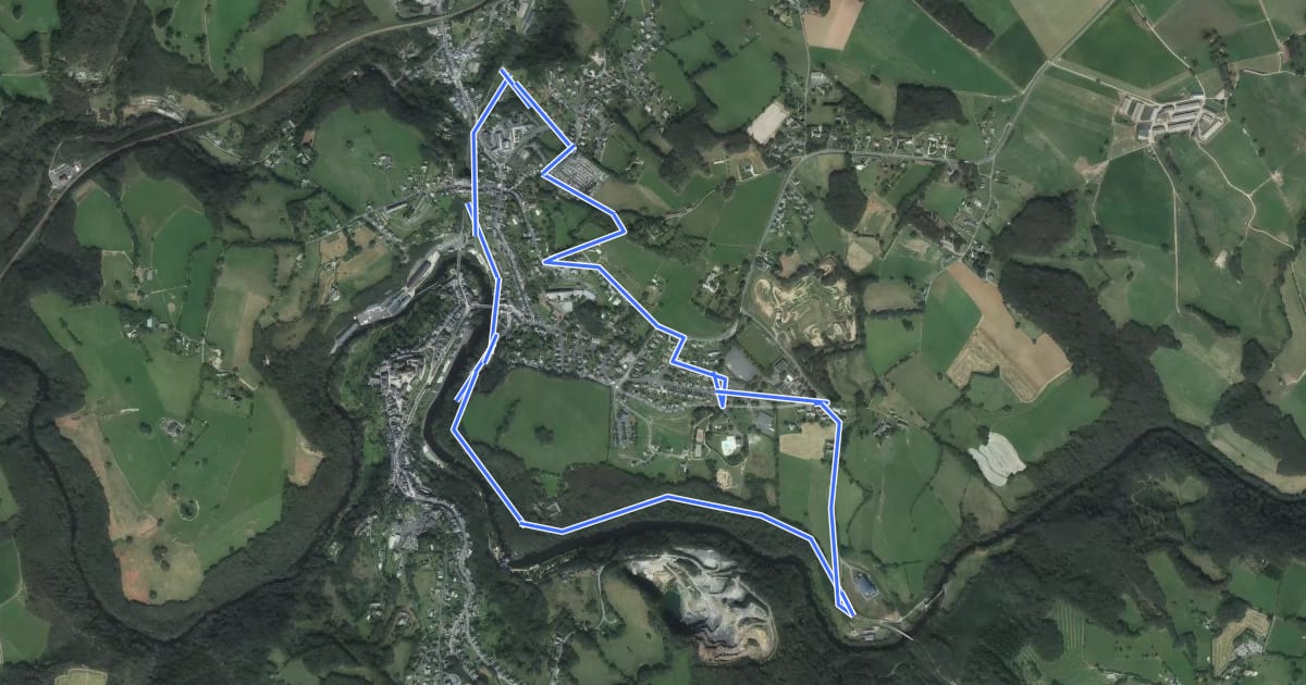 Маршрут P'tit Tour de la Perle du Limousin на спутниковом снимке
