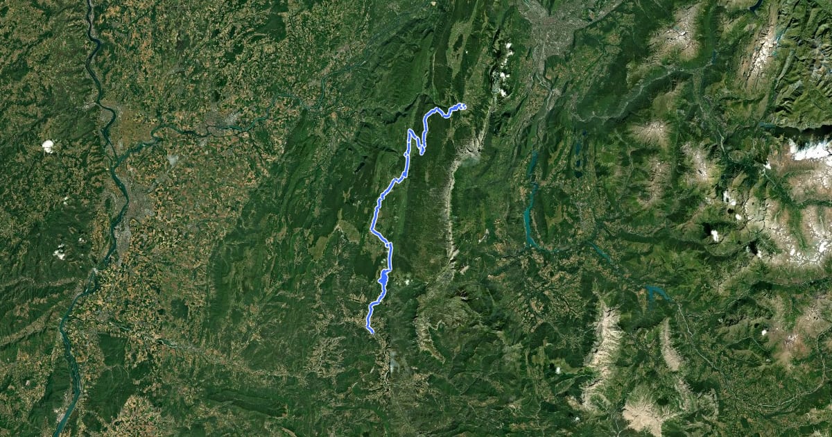 Маршрут P'tites Routes du Soleil, étape 10, Villard-de-Lans / Die на спутниковом снимке