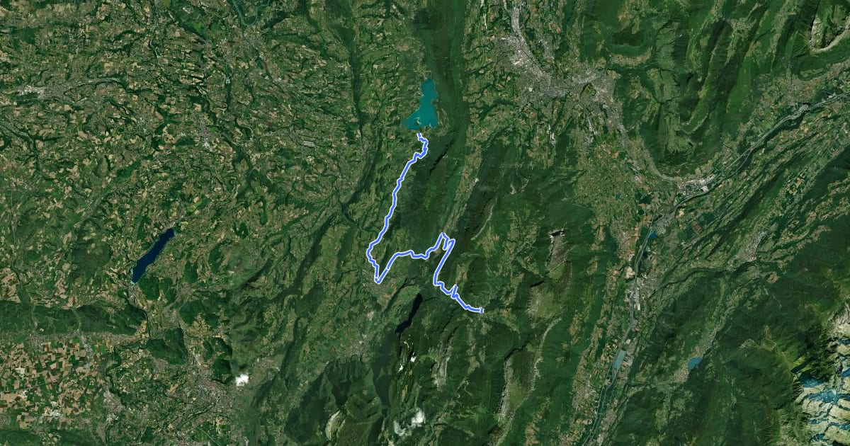 Маршрут P'tites Routes du Soleil, étape 7, Lépin-le-Lac / Saint-Pierre-d'Entremont на спутниковом снимке