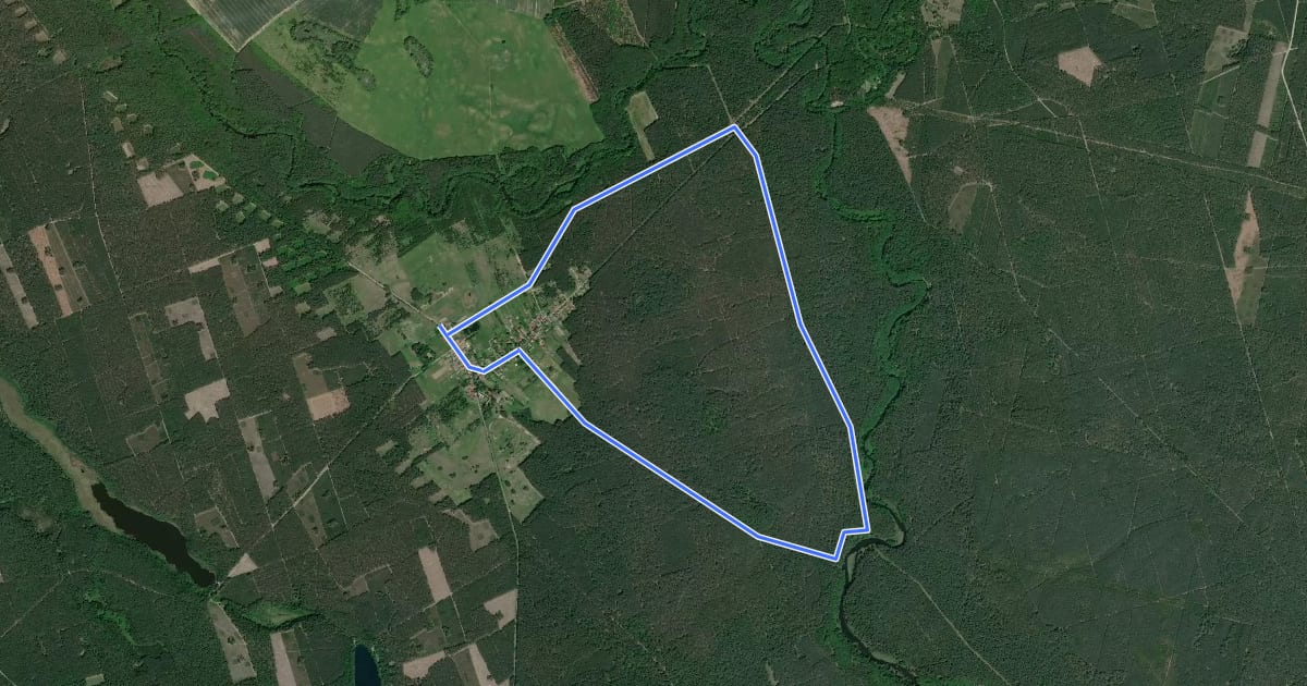 Маршрут Pętla nr 1 szlaku konnego Zatom на спутниковом снимке