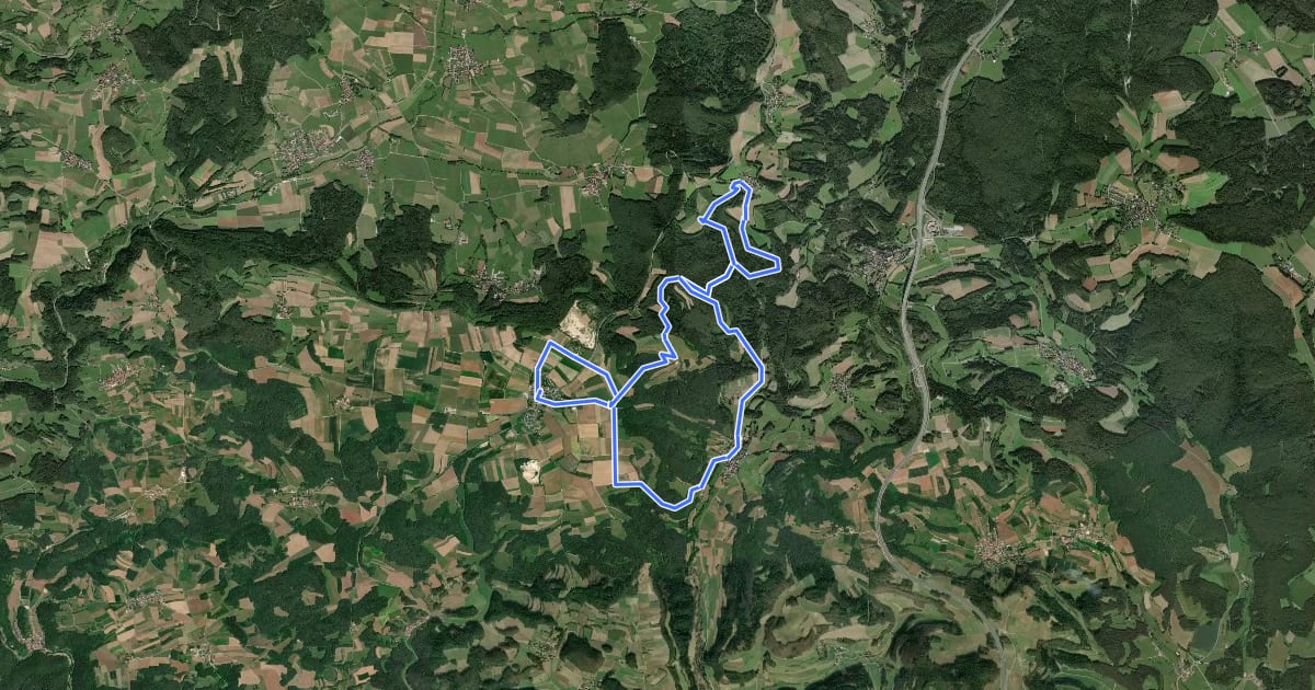 Маршрут Püttlach-Hohenmirsbach на спутниковом снимке