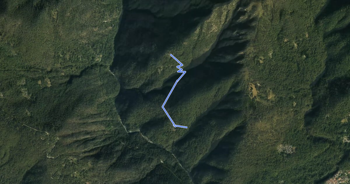 Маршрут P00d - Alpe Miunchio - Nolezzo на спутниковом снимке