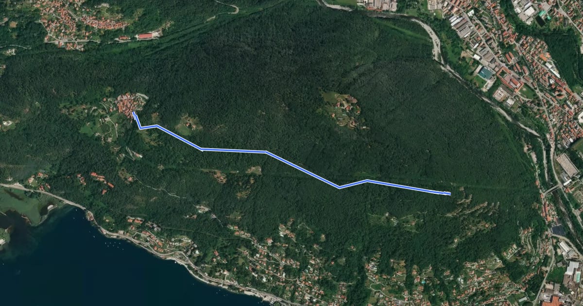Маршрут P01d - Cavandone - bivio Via al Monterosso на спутниковом снимке