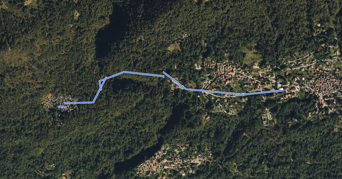 Маршрут P02b - Miazzina - Alpe Runchio на спутниковом снимке
