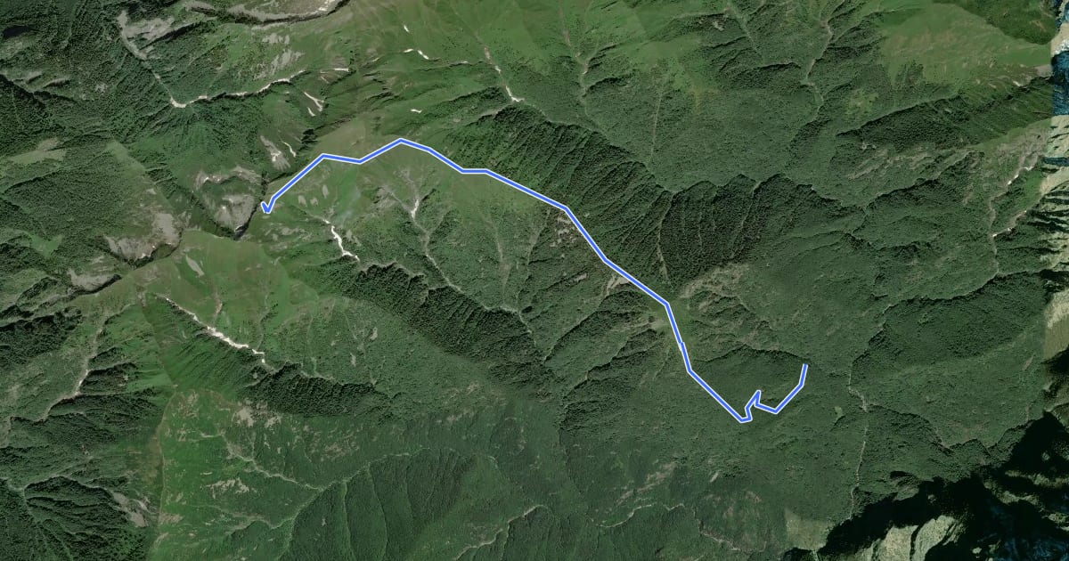 Маршрут P20 - Bivio P18 sopra In La Piana - Passo del Ragozzale на спутниковом снимке