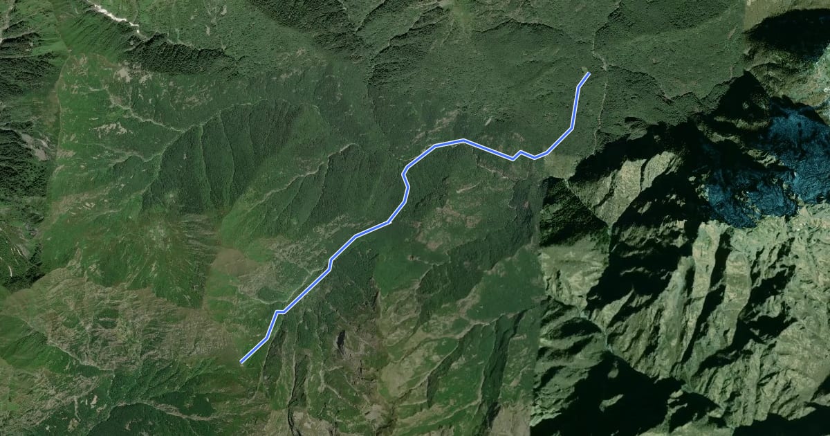 Маршрут P40 - Alpe in La Piana - Alpe della Colma на спутниковом снимке