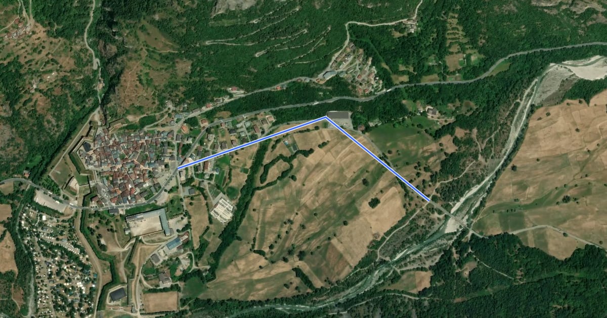 Маршрут P51A на спутниковом снимке