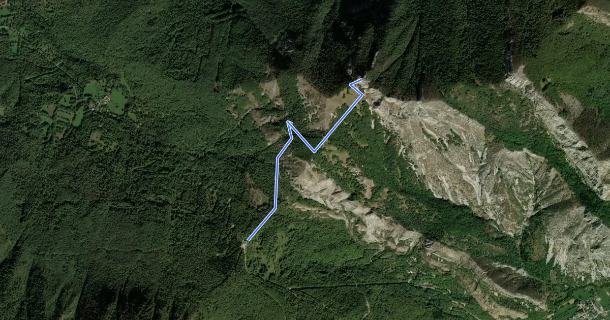 Маршрут P68A на спутниковом снимке