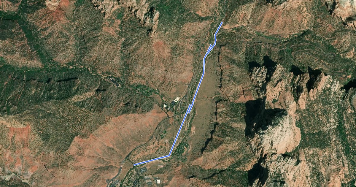 Маршрут Pa'rus Trail на спутниковом снимке