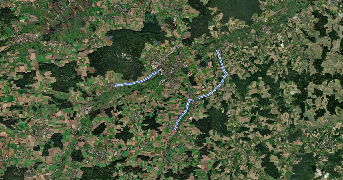 Маршрут Paar-Weilach-Tour на спутниковом снимке