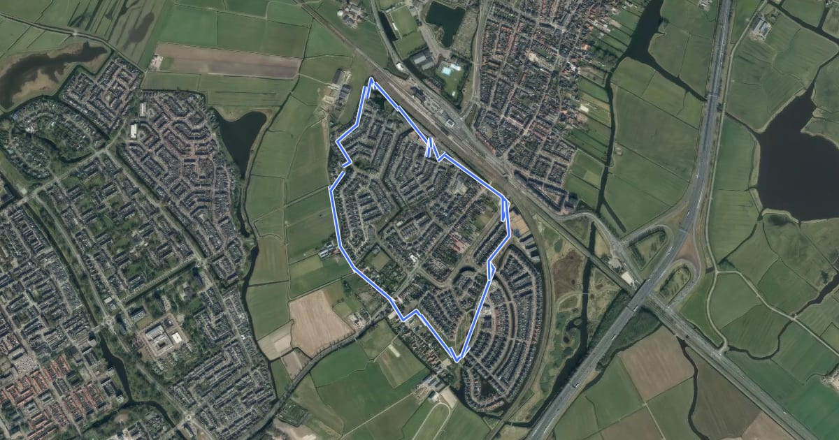 Маршрут Paarse route на спутниковом снимке