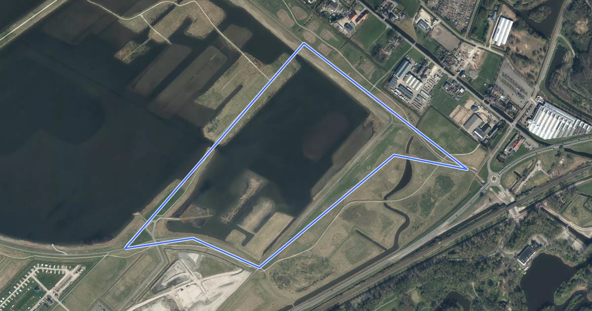Маршрут Paarse wandelroute на спутниковом снимке
