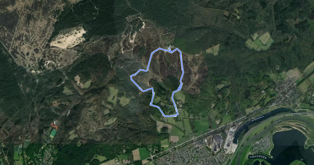 Маршрут Paarse Wandelroute на спутниковом снимке