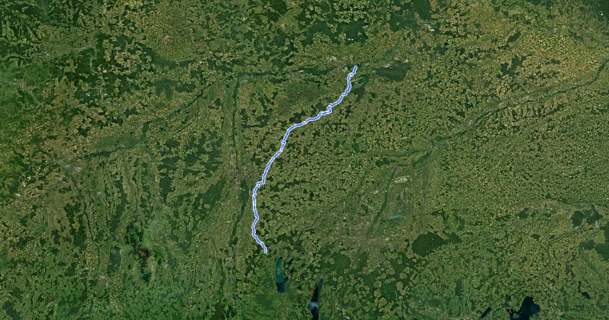 Маршрут Paartaltour на спутниковом снимке
