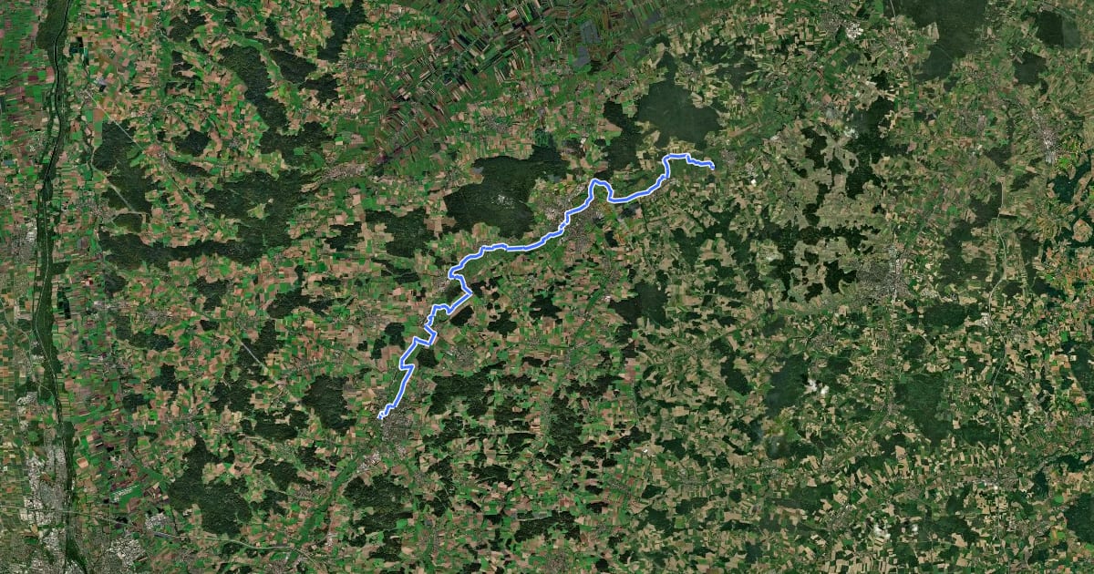 Маршрут Paartalwanderweg на спутниковом снимке