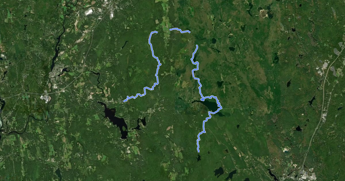 Маршрут Pachaug Trail на спутниковом снимке