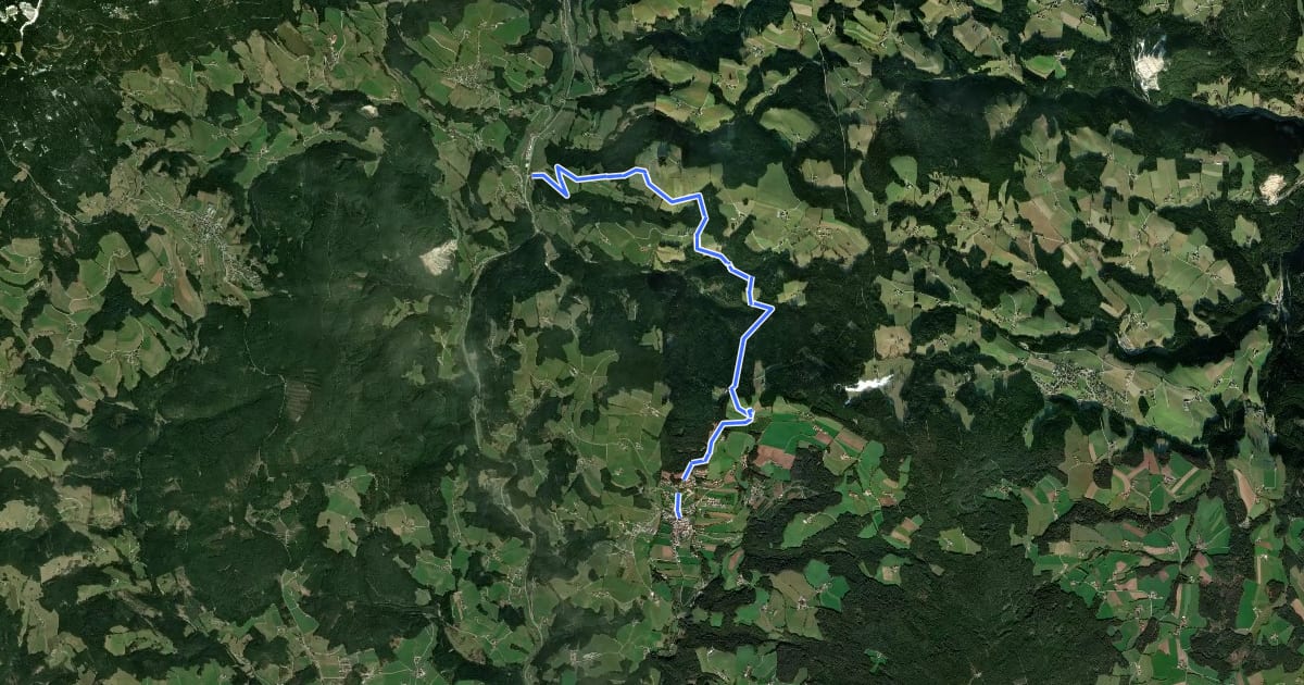 Маршрут Pacherweg на спутниковом снимке