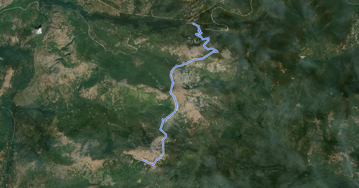 Маршрут Pacific Northwest Trail на спутниковом снимке