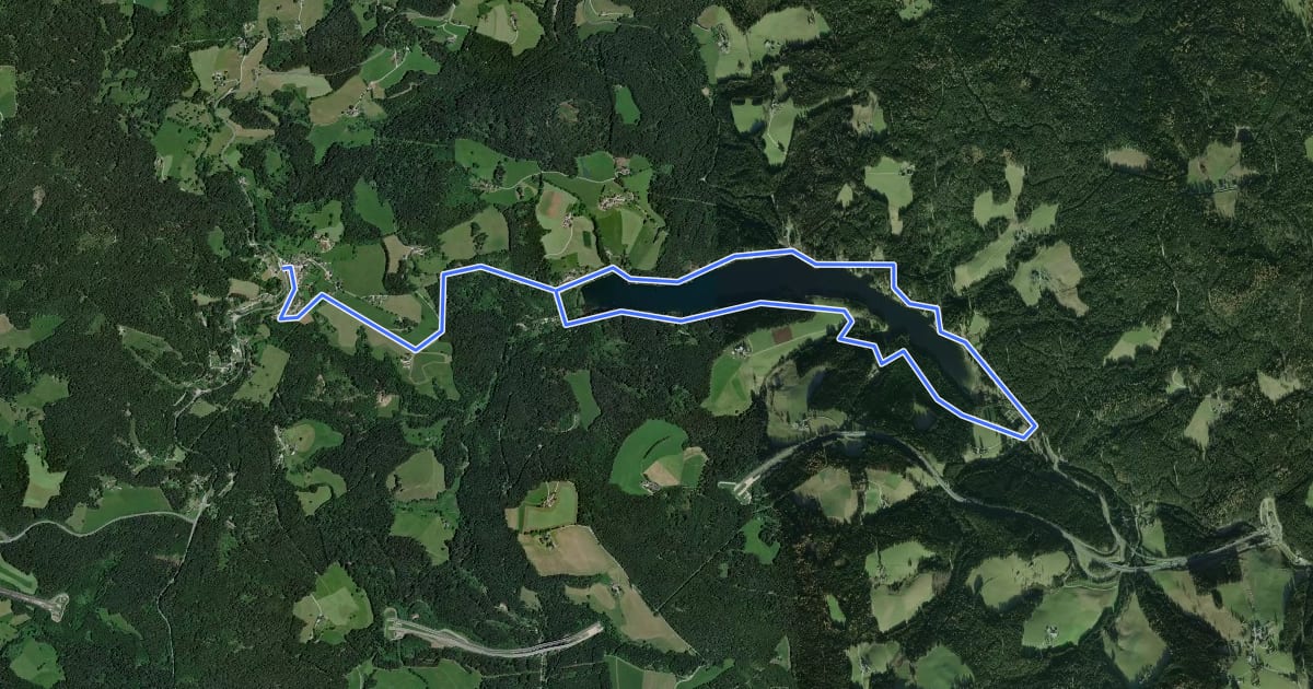 Маршрут Packer Radweg на спутниковом снимке