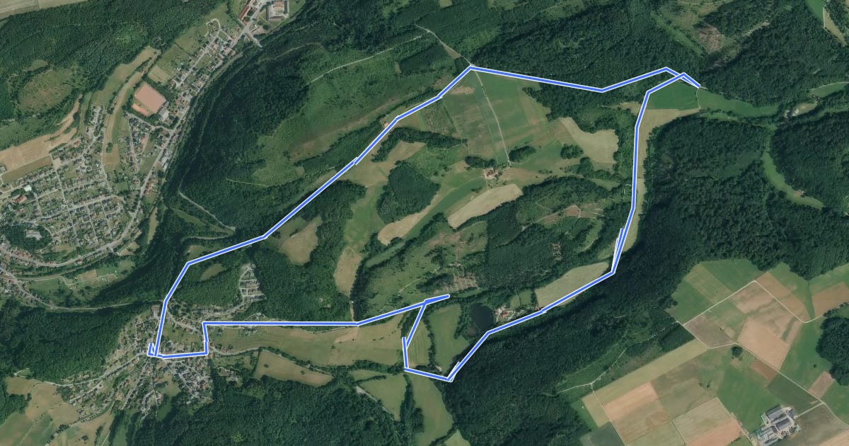 Маршрут Padberg 1 Rundweg на спутниковом снимке